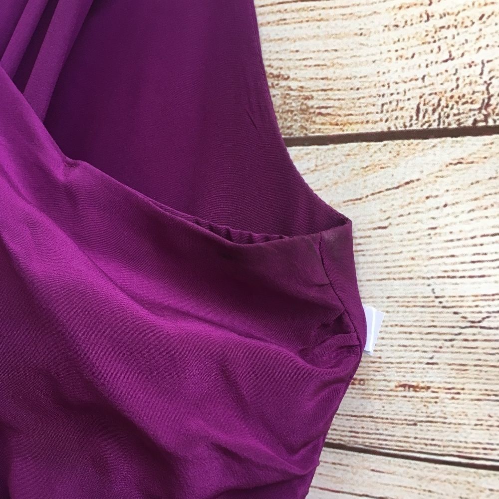 ‎AMOUR VERT IVONNE DRESS IN PURPLE SILK - Picture 3 of 11